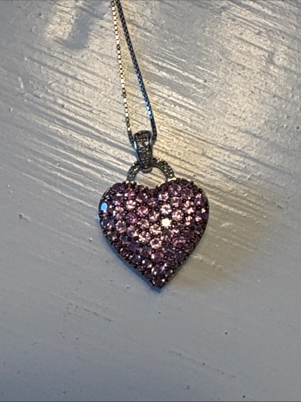 Sapphire heart necklace